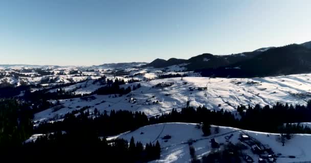 Paisagem Inverno Montanhas — Vídeo de Stock