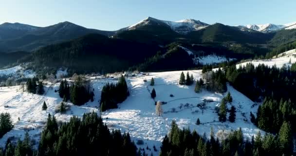 Paisaje Invierno Las Montañas — Vídeo de stock