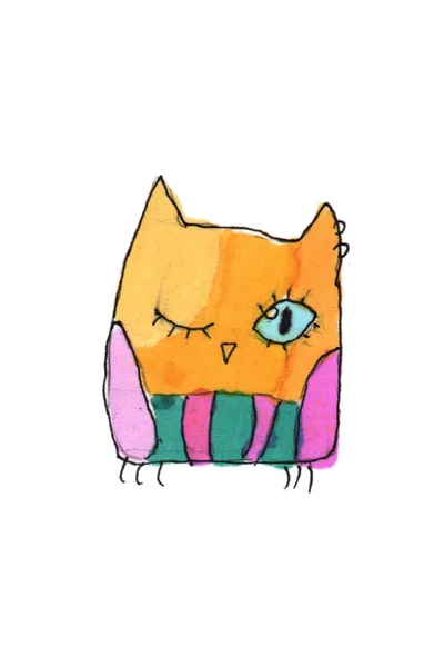 Кошка Полосатых Трусах — стоковое фото