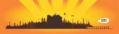 Port Harcourt City Skyline simgesi Gün batımı 1