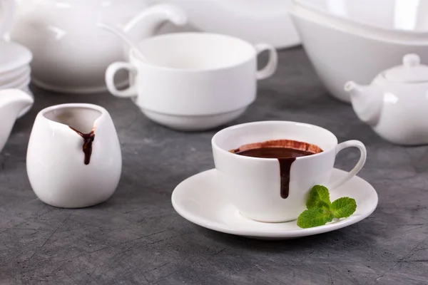 Гарячий шоколад у чашці — стокове фото