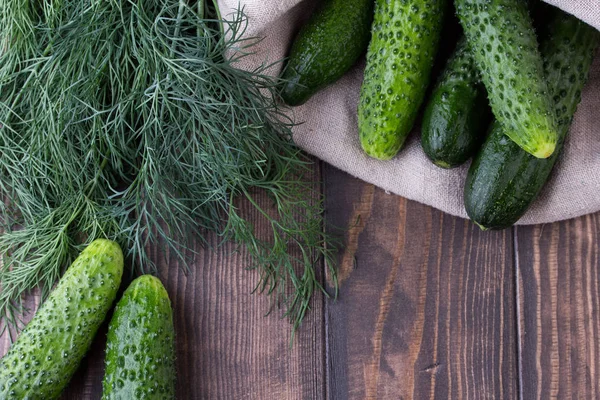 Ham organik salatalık yemeye hazır