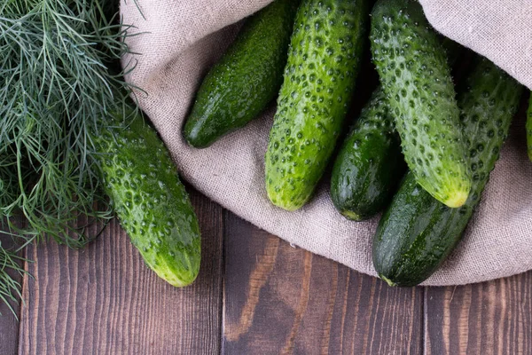 Ham organik salatalık yemeye hazır