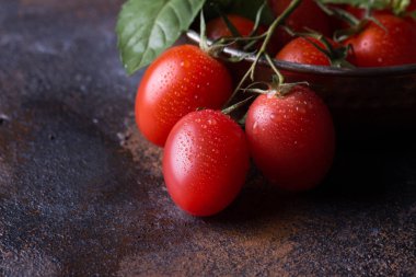 Taze üzüm domates fesleğen için ile malzemeler yemek olarak kullanın