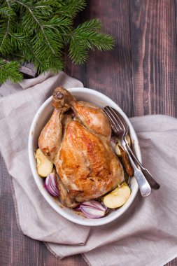 Noel kızarmış tavuk