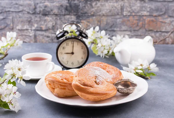 차 가루 choux 과자. — 스톡 사진