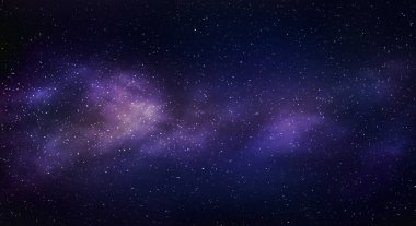 Yıldızlar ve uzay arkaplanıyla Samanyolu Galaksisi.