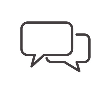 Sohbet ikonu. Konuşma baloncuğu ikonu. Vektör düz tasarımı