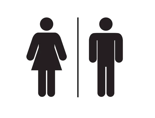 Pictogram Voor Mannen Vrouwen Toiletbord Vectorillustratie — Stockvector