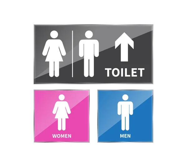 トイレの標識のセット ベクターイラスト — ストックベクタ