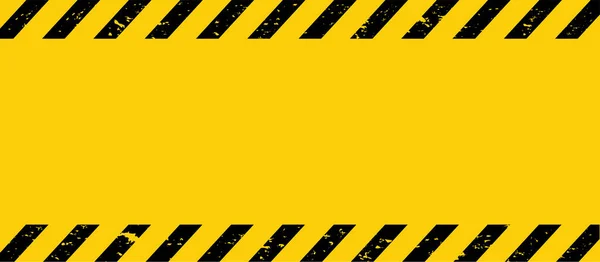 Черно Жёлтая Линия Полосатая Лента Предосторожности Пустое Предупреждение Векторная Иллюстрация — стоковый вектор