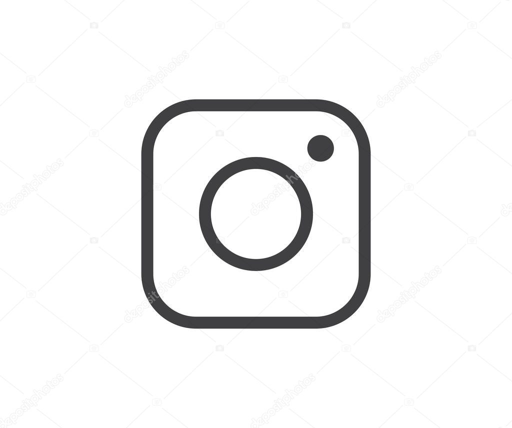 Camera icon. Social media sign icon. Vector illustration.