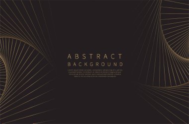 Soyut arkaplan. Altın çizgi dalgası. Lüks bir şekilde. Vektör illüstrasyonu.