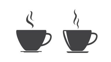 Kahve fincanı ikonu seti. Vektör illüstrasyonu.