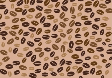 Kahve çekirdekleri pürüzsüz. Kahve çekirdekleri. Vektör illüstrasyonu