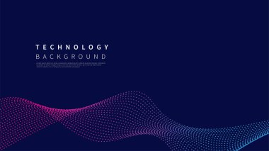 Soyut teknoloji mavi arka plan. Modern tasarım. Vektör illüstrasyonu