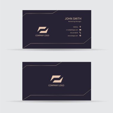 Modern kartvizit şablonu tasarımı. Vektör illüstrasyonu.