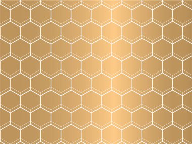 Altın arka planda beyaz çizgili geometrik desen. Lüks bir şekilde. vektör illüstrasyonu.