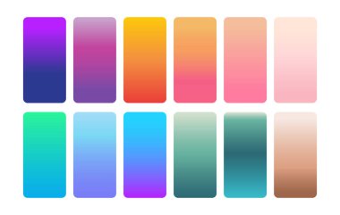 Renk eğimli arkaplan. Web sitesi, afiş, broşür, poster ve davetiye renkleri. Vektör illüstrasyonu.