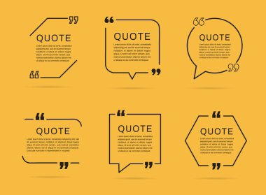 Quote frames templates. Vector illustration clipart