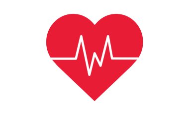 Kalp atışları hızlandı. Vektör çizimi. beyaz arkaplan