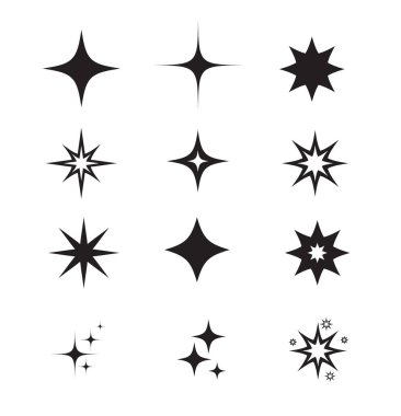 Sparkles Stars simgesi. Vektör illüstrasyonu