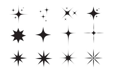 Sparkles Stars simgesi. Vektör illüstrasyonu