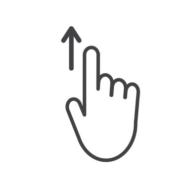 Simgeyi yukarı kaldır. Vektör çizimi. beyaz arkaplan