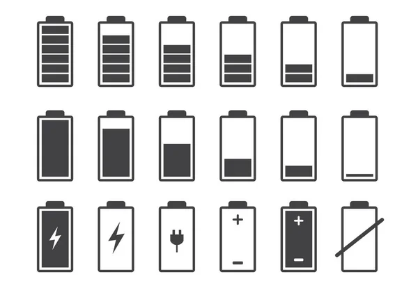 Akkuladungsanzeige Symbol Vektorillustration Auf Weißem Hintergrund — Stockvektor