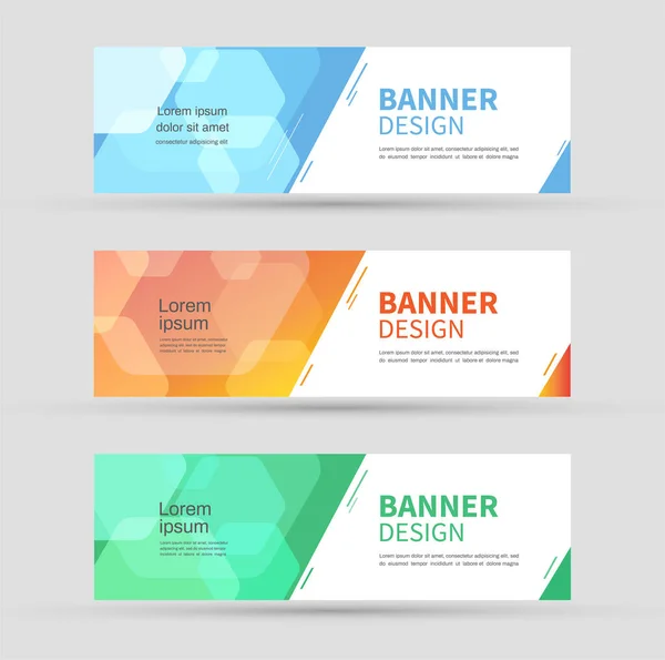 Banner Ontwerp Sjabloon Voor Website Vectorillustratie — Stockvector