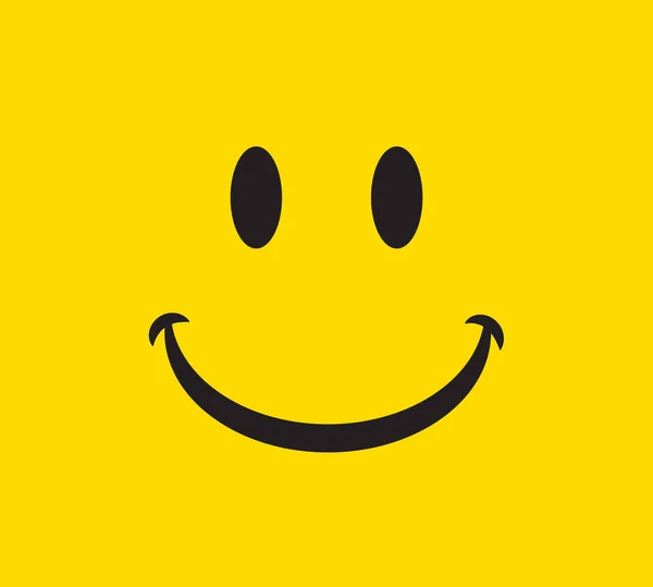 Icono Sonrisa Sobre Fondo Amarillo Ilustración Vectorial — Archivo Imágenes Vectoriales