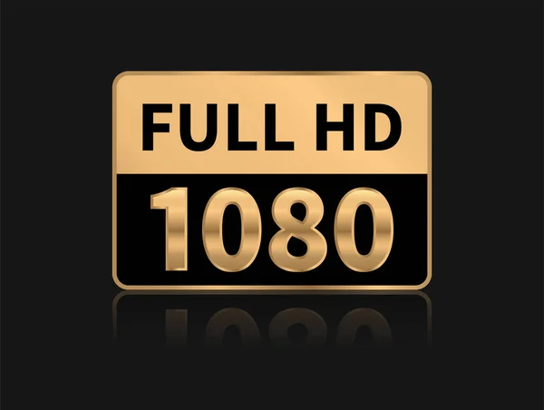 フルHdアイコン 1080Pの解像度 ベクターイラスト — ストックベクタ