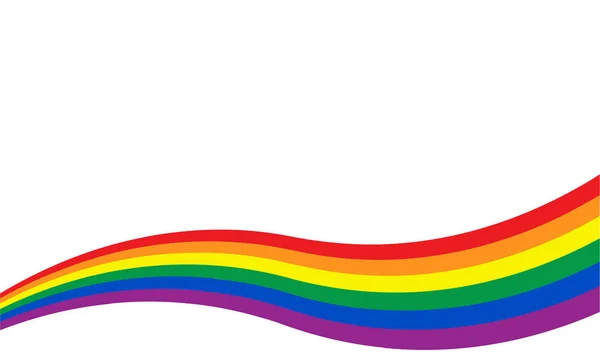 虹の旗 白い背景にLgbtの誇りフラグ ベクターイラスト — ストックベクタ