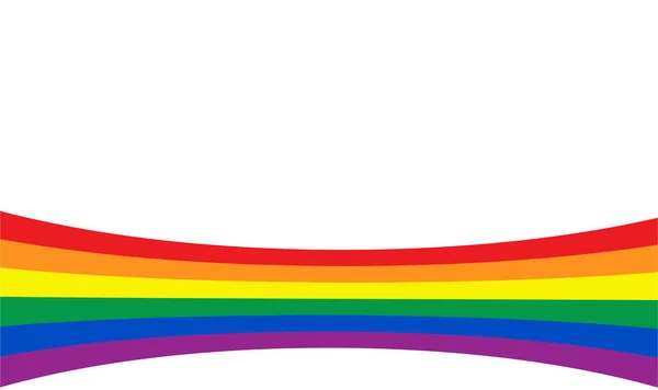 虹の旗 白い背景にLgbtの誇りフラグ ベクターイラスト — ストックベクタ