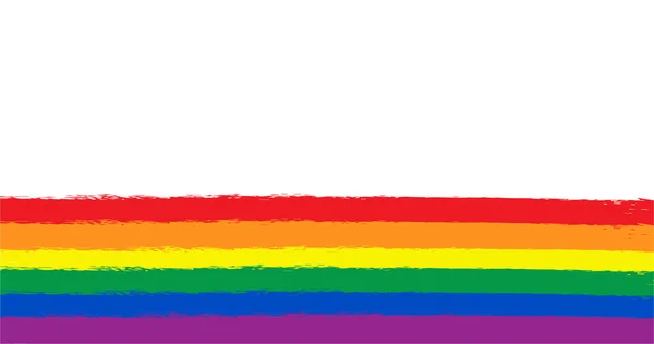 Bandiera Arcobaleno Bandiera Lgbt Pride Sfondo Bianco Illustrazione Vettoriale — Vettoriale Stock
