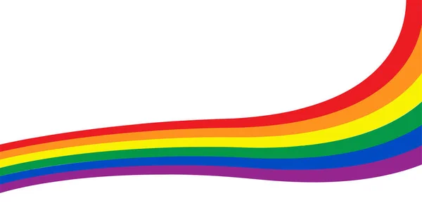 Drapeau Arc Ciel Drapeau Fierté Lgbt Sur Fond Blanc Illustration — Image vectorielle