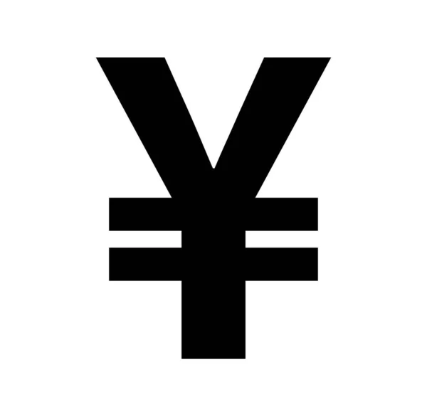Yen货币图标 矢量图解 关于白人背景 — 图库矢量图片