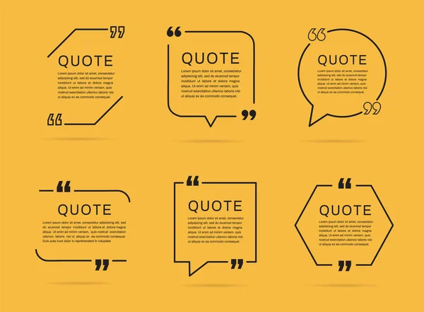 Quote Frames Templates Vector Illustration — Stock Vector