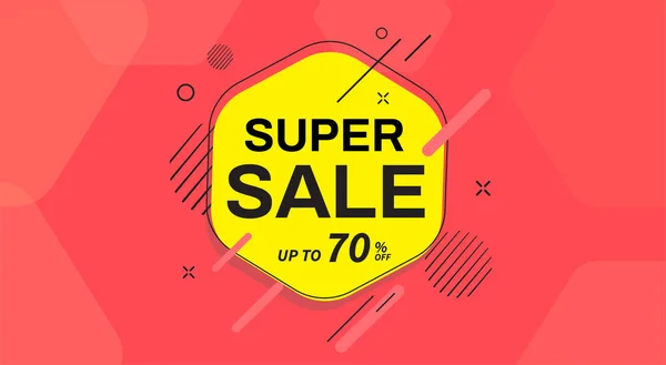 Sale Banner Vorlagen Super Sale Vektorillustration — Stockvektor