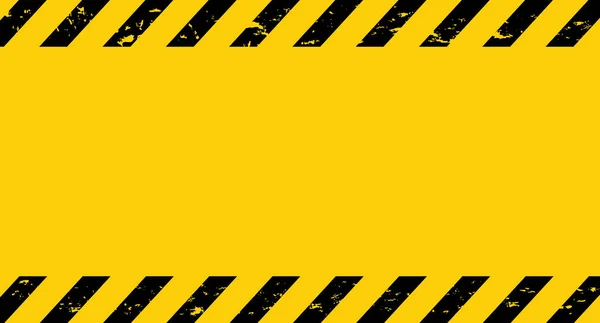 Black Yellow Caution Tape Blank Warning Background Vector Illustration — Stock Vector