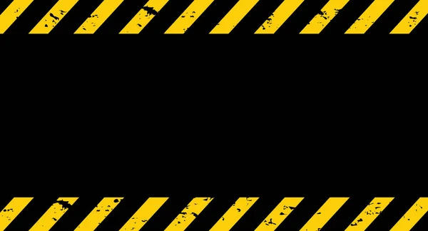 Μαύρη Και Κίτρινη Γραμμή Ριγέ Κάτω Από Την Κατασκευή Grunge — Διανυσματικό Αρχείο