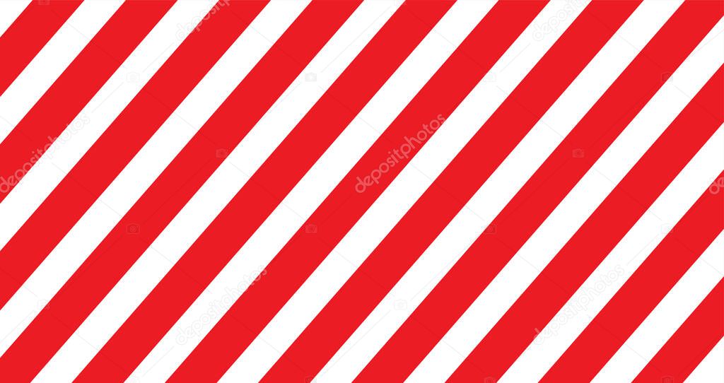 Red and white line striped. Vector illustration