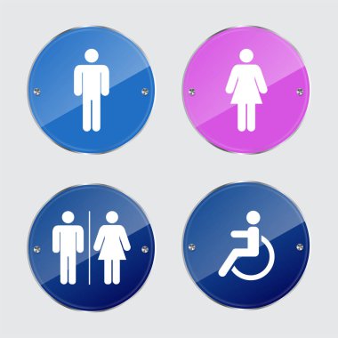 Tuvalet işaretleri. Vektör illüstrasyonu.