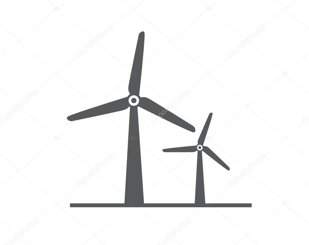 Wind power icon. Vector illustration. on white background