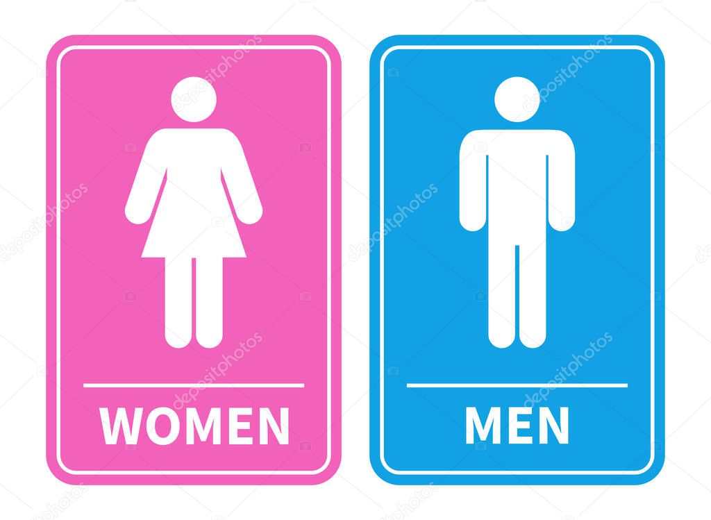 Set of toilet signs. Vector illustration.