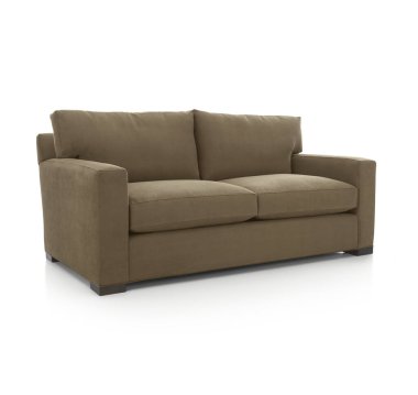 Kahverengi iki koltuk, izole edilmiş, beyaz arka plan. Koltuk sandalyesi kanepede, açık bej kumaş kumaş Tufted Kulübü Sandalyesi, Stil Salon Koltuğu 