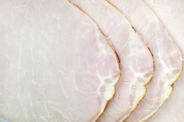 Jambon sosisi üst görünüm arkaplanı