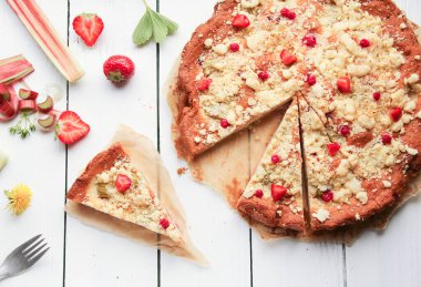 Rubarb kek üst görünümü