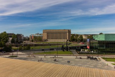 Helsinki, Finlandiya - 02 Eylül 2019: Helsinki Müzik Evi.