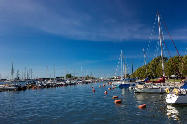 Helsinki Finlandia Września 2019 Przystanek Jachtowy Dla Jachtów Żaglowych — Zdjęcie stockowe